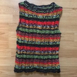 COPY - NWOT Anthropologie striped open-knit sweater tank